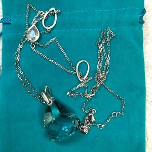 Swarovski 16 in aqua marine pendent